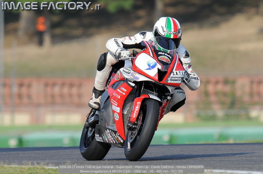 2009-09-27 Imola 1148 Acque minerali - Supersport - Warm Up - Danilo DellOmo - Honda CBR600RR